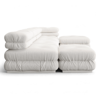 Cloud Sectional Sofa White Boucle | Modani x The Kooples Limited Edition