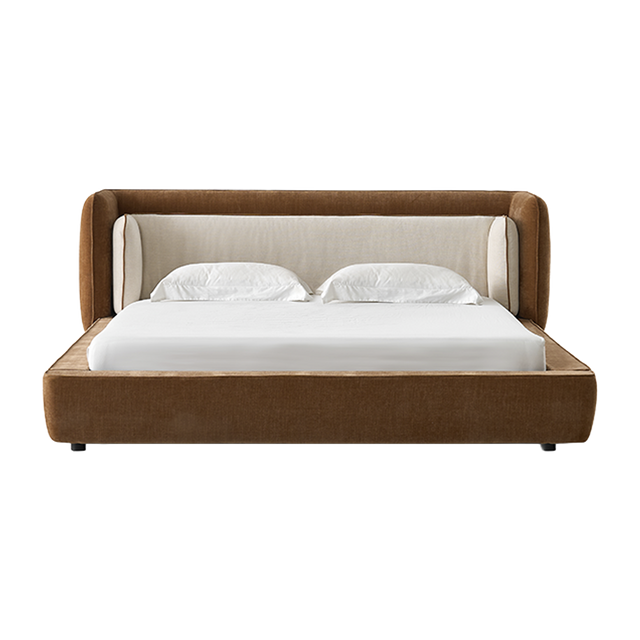 Como Bed Cognac & Off White