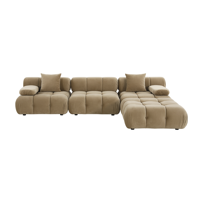 Forma Sectional Sofa Camel Velvet