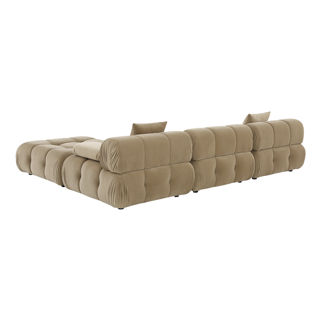 Forma Sectional Sofa Camel Velvet