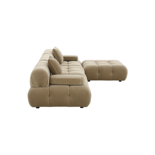 Forma Sectional Sofa Camel Velvet