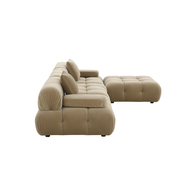 Forma Sectional Sofa Camel Velvet