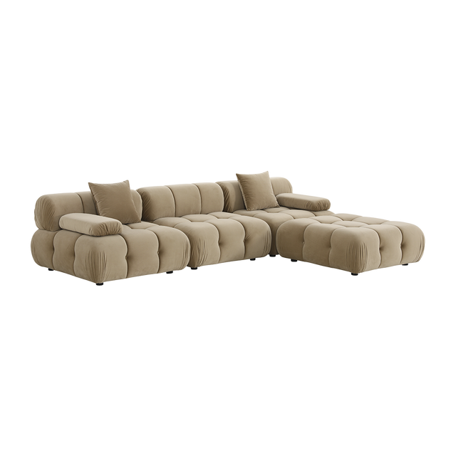 Forma Sectional Sofa Camel Velvet