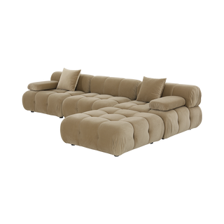 Forma Sectional Sofa Camel Velvet