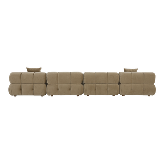 Forma Large Sectional Sofa Camel Velvet