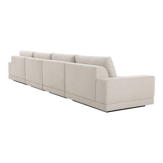 Torino 4-Piece Sofa & Ottoman Beige