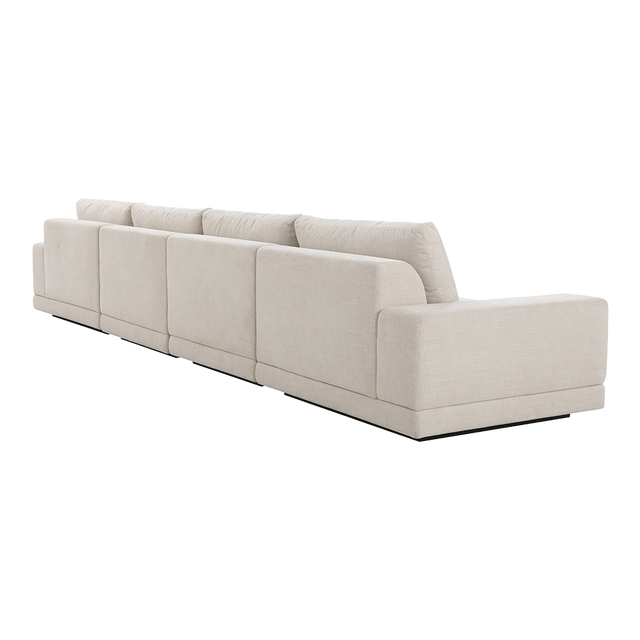 Torino 4-Piece Sofa & Ottoman Beige