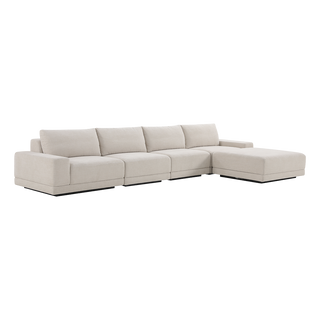 Torino 4-Piece Sofa & Ottoman Beige