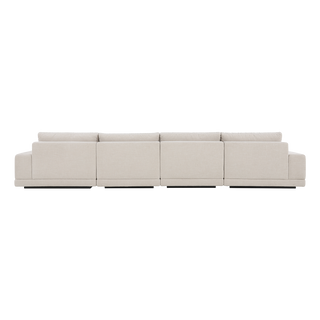Torino 4-Piece Sofa & Ottoman Beige