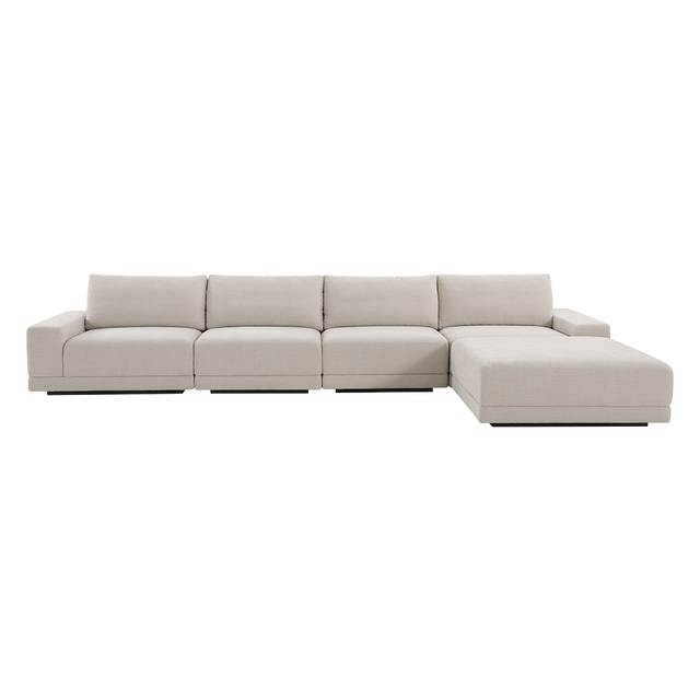 Torino 4-Piece Sofa & Ottoman Beige