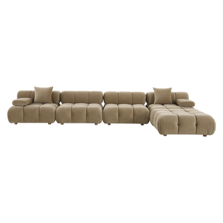 Forma Large Sectional Sofa Camel Velvet