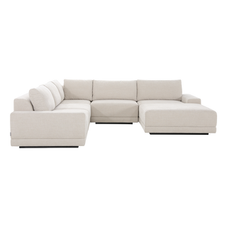 Torino Corner Sectional & Ottoman Beige