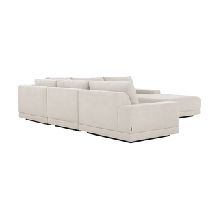 Torino Corner Sectional & Ottoman Beige
