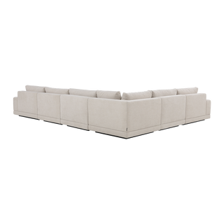 Torino Large Corner Sectional & Ottoman Beige