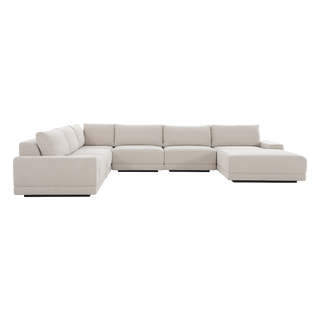 Torino Large Corner Sectional & Ottoman Beige
