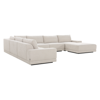 Torino Large Corner Sectional & Ottoman Beige