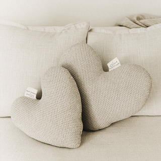 Taupe Heart Pillow