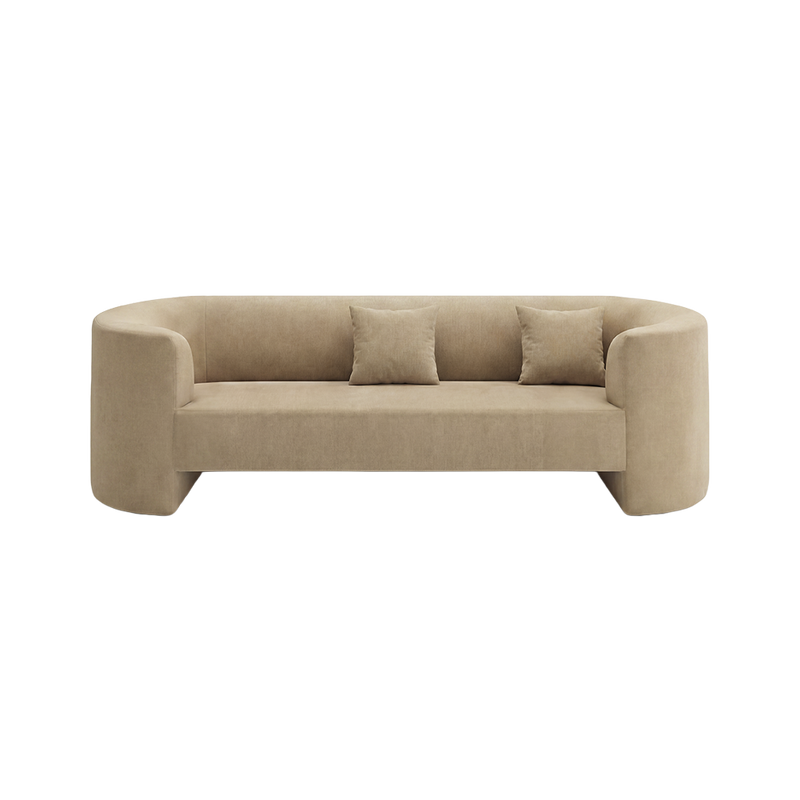 Elora 3 Seater Sofa Camel Velvet
