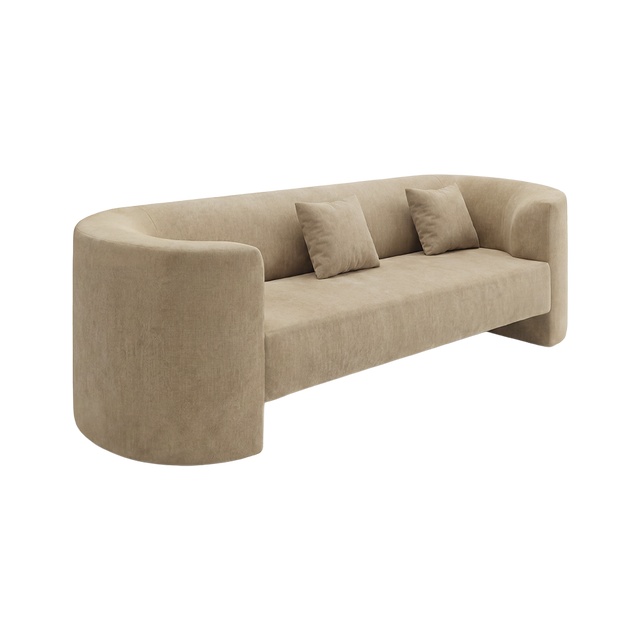 Elora 3 Seater Sofa Camel Velvet
