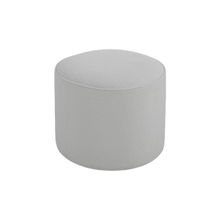 Elora Ottoman White Boucle