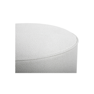 Elora Ottoman White Boucle