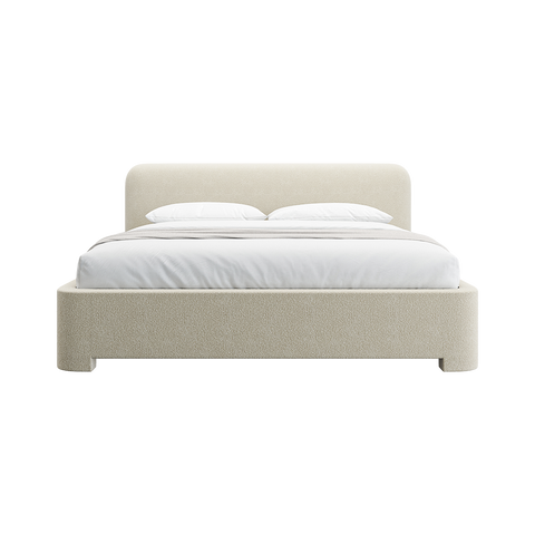 Elora Bed Greige Boucle