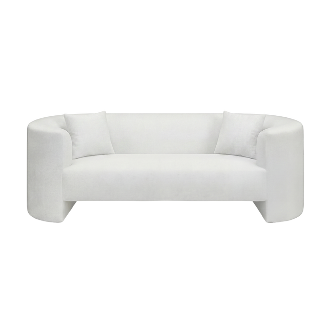 Elora 3 Seater Sofa White Boucle