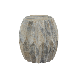 Elva Side Table Yellow & Gray Marble