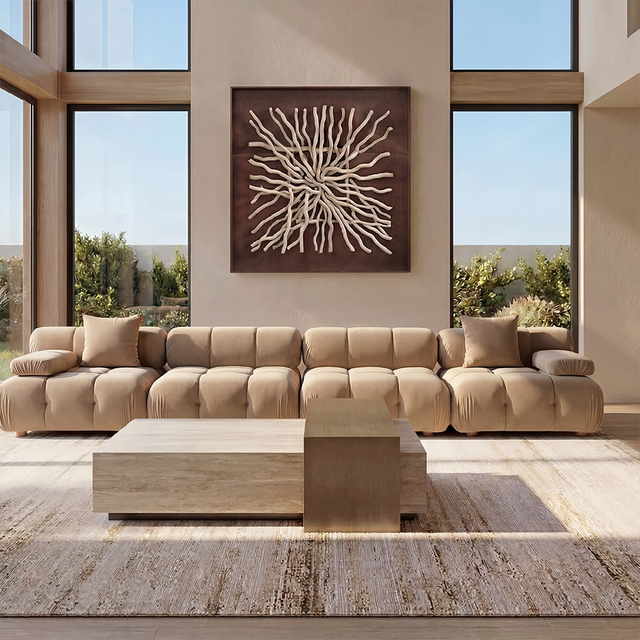 Forma 4-Piece Sofa Camel Velvet
