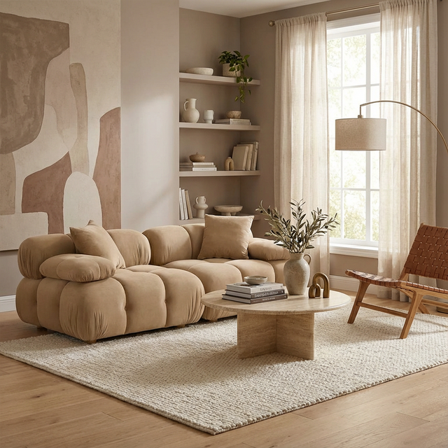Forma 2-Piece Sofa Camel Velvet