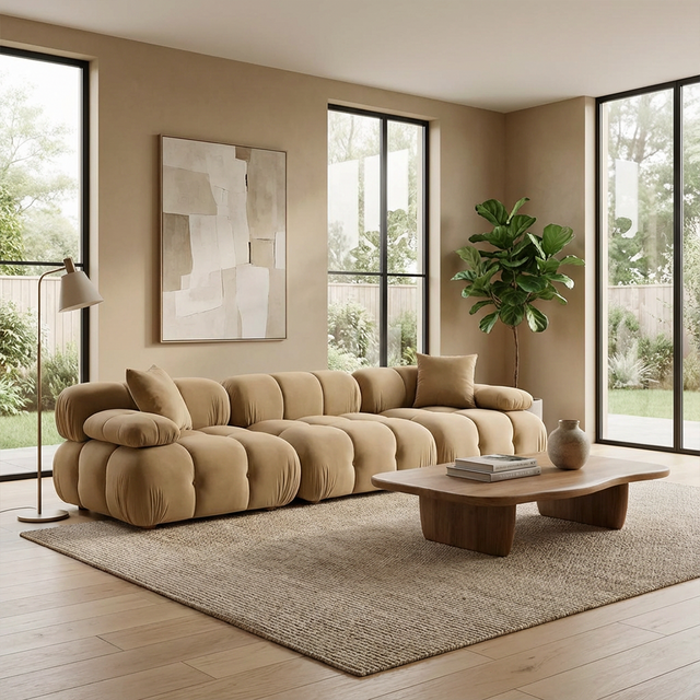 Forma 3-Piece Sofa Camel Velvet