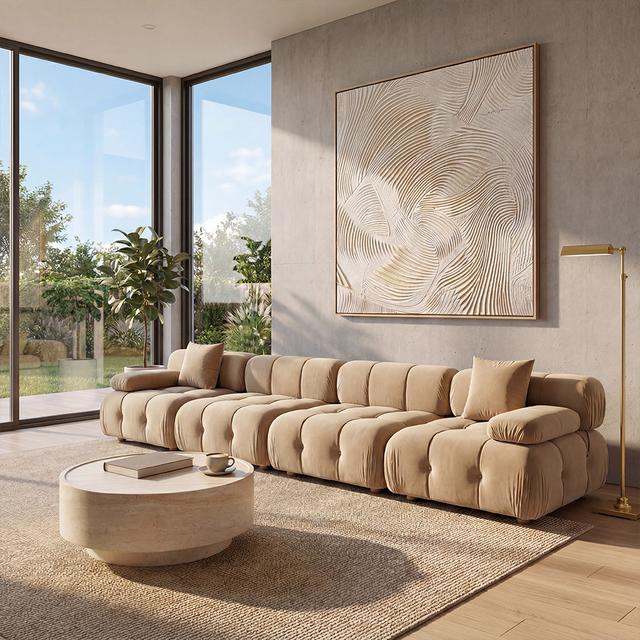 Forma 4-Piece Sofa Camel Velvet
