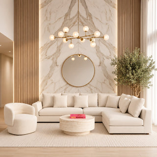 Gianni Sectional Sofa Cream