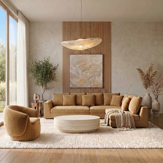Adele Lounge Chair Camel Velvet