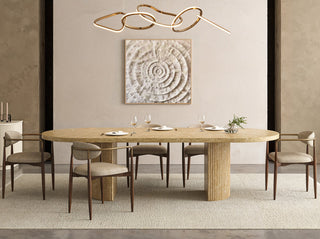Bloom Dining Table Gold Marble