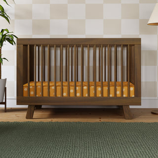 Hudson 3-in-1 Convertible Crib with Toddler Bed Conversion Kit - Natural Walnut