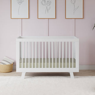 Hudson 3-in-1 Convertible Crib with Toddler Bed Conversion Kit - White