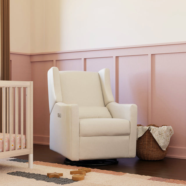 Kiwi Electronic Recliner and Swivel Glider with USB Port - Cream