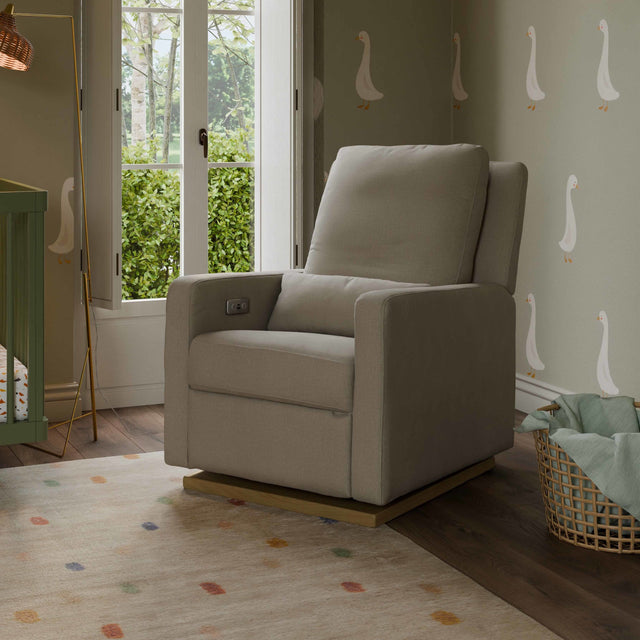 Sigi Electronic Recliner and Glider with USB Port - Beach Eco Weave