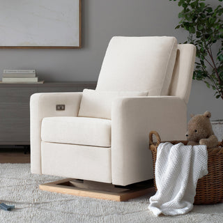 Sigi Electronic Recliner and Glider with USB Port - Cream Eco Weave