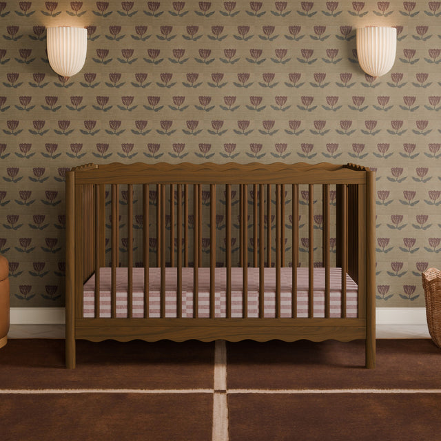 Swell 4-in-1 Convertible Crib with Toddler Bed Conversion Kit - Natural Walnut