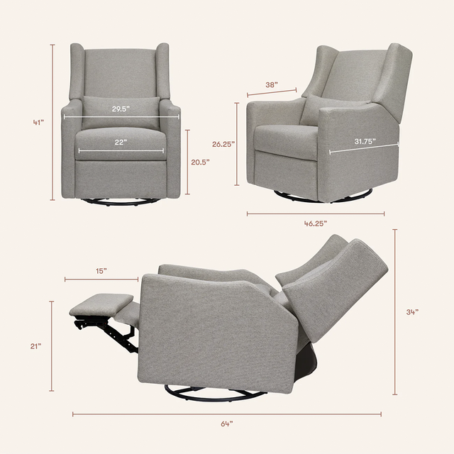 Kiwi Electronic Recliner and Swivel Glider with USB Port