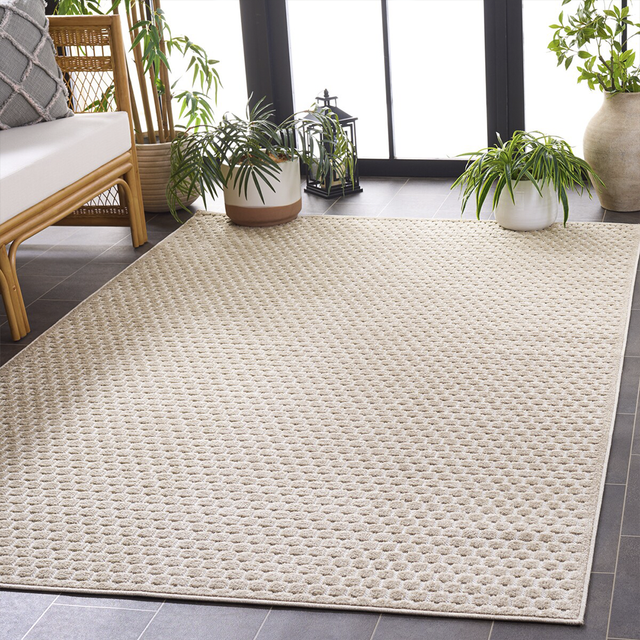 Lakeside Outdoor Rug Beige (8