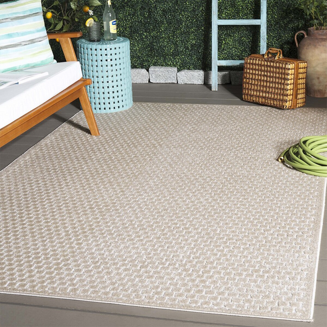 Lakeside Outdoor Rug Beige (8