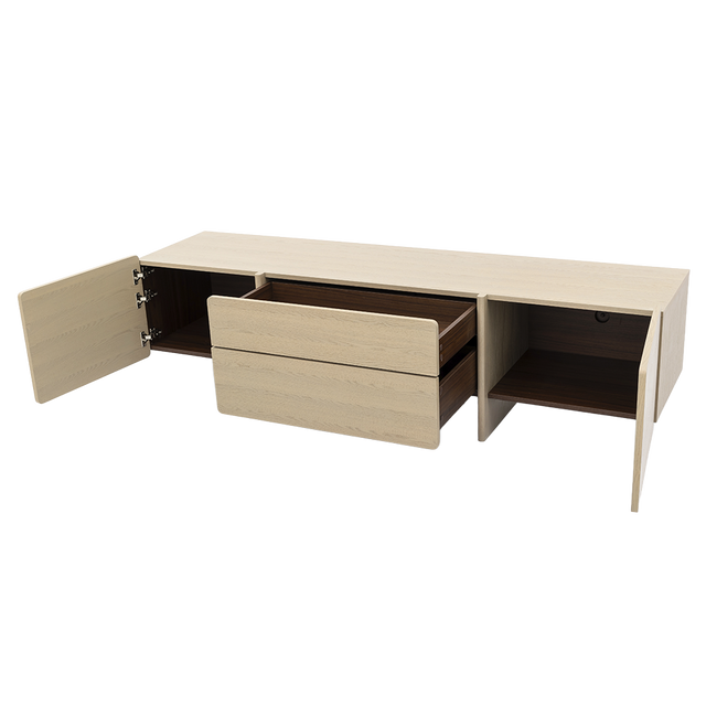 Luca TV Stand White Ash Wood