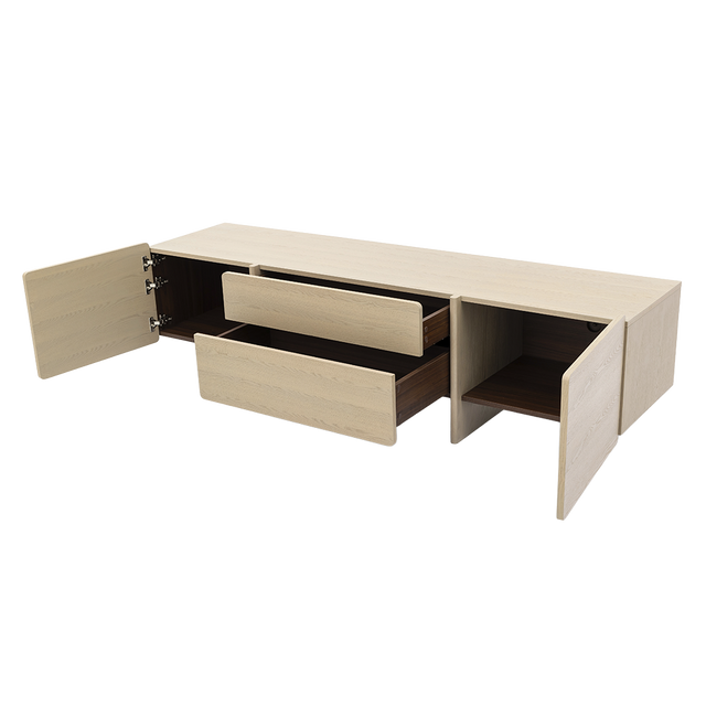 Luca TV Stand White Ash Wood