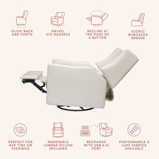 Kiwi Electronic Recliner and Swivel Glider with USB Port