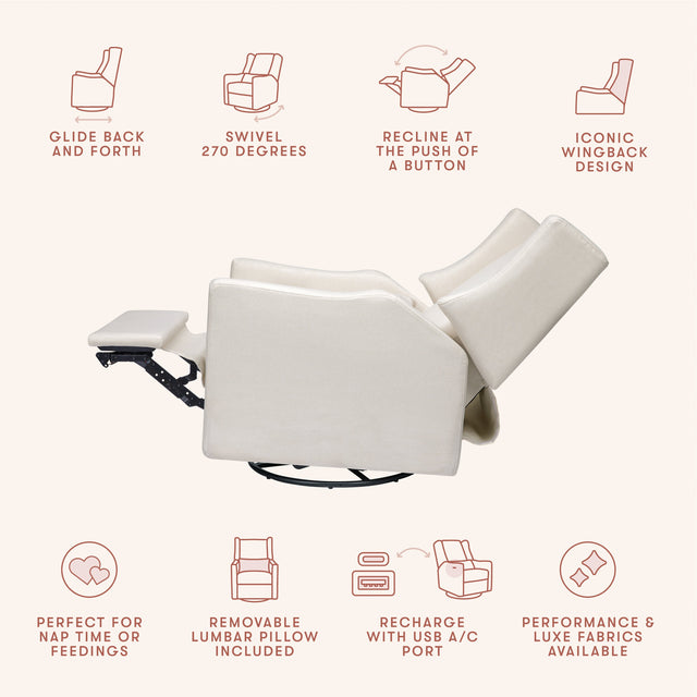 Kiwi Electronic Recliner and Swivel Glider with USB Port
