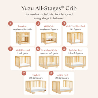 Yuzu 8-in-1 Convertible Crib with All-Stages