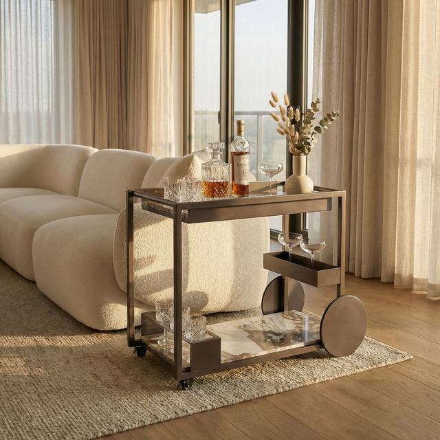 Marais Bar Cart Bronze